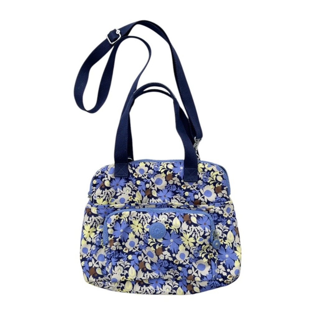 Kipling Floral Blue Purple Medium Crossbody Women's Bag